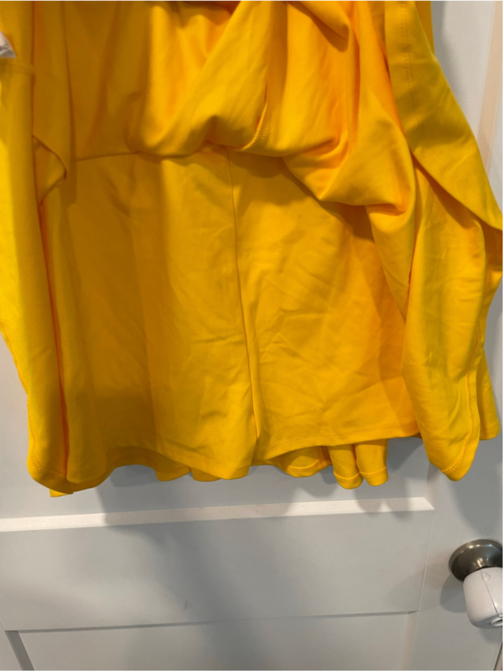 Wild Fable S Golden Yellow Lace Detail Sleeveless Activewear Dress w/Shorts NWT - Picture 4 of 7